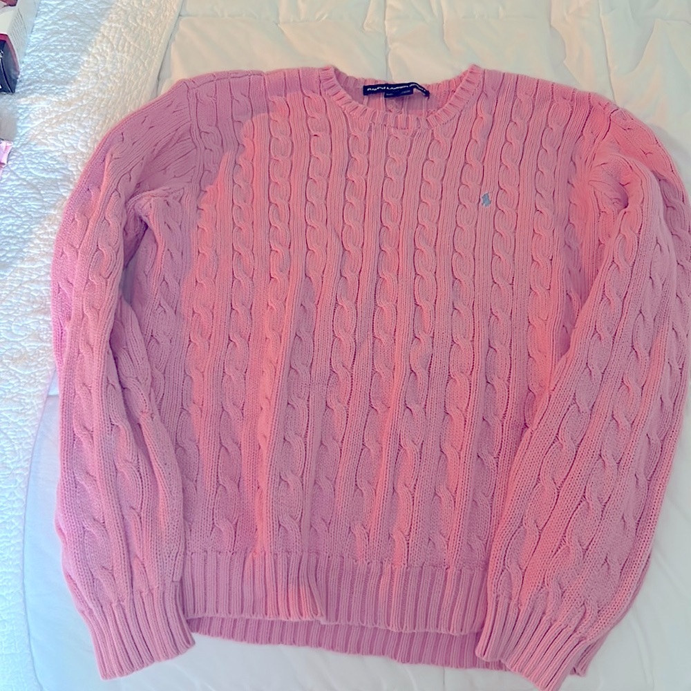 Ralph Lauren Cable Knit Crew Neck Sweater